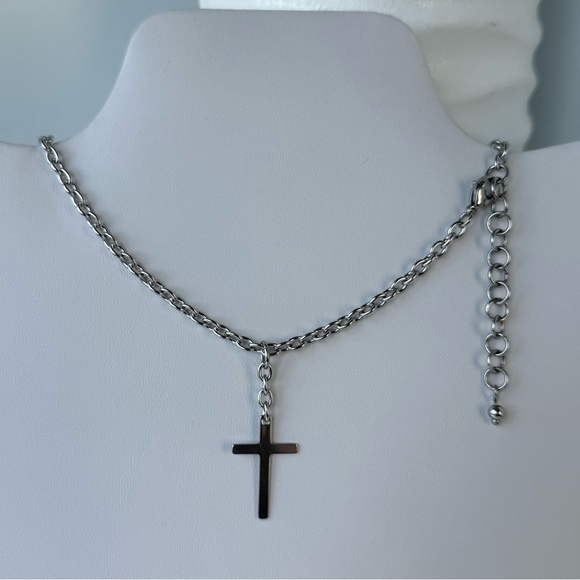 Hand Crafted Jewelry - STAINLESS Steel Cross “Y” Necklace